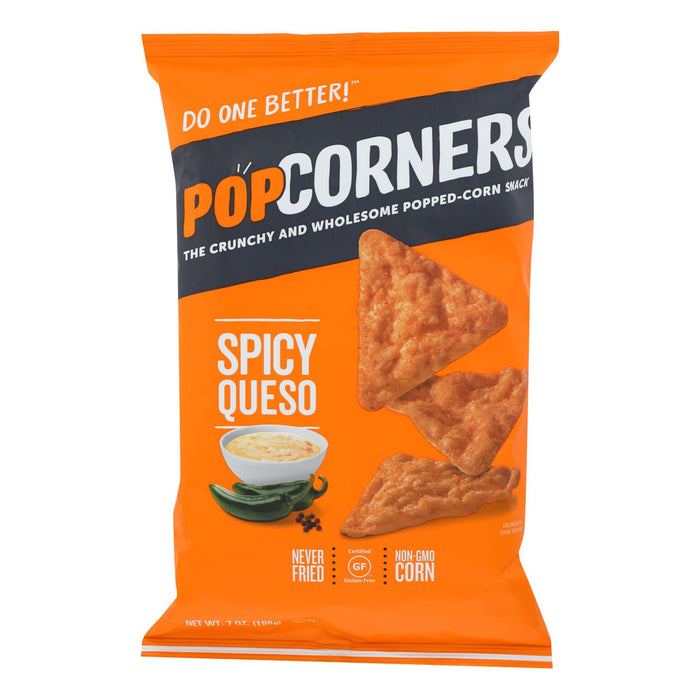 Popcorners - Chips Spicy Queso - Case Of 12 - 7  Oz