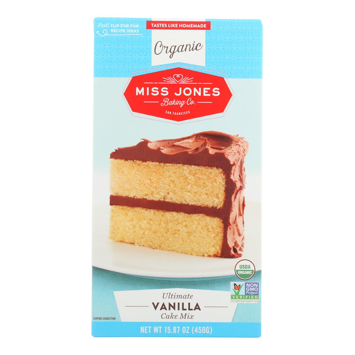 Miss Jones Baking Cake Mix - Vanilla - Case Of 6 - 15.87 Oz
