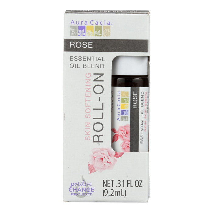 Aura Cacia - Roll On Essential Oil - Rose - Case Of 4 - .31 Fl Oz.