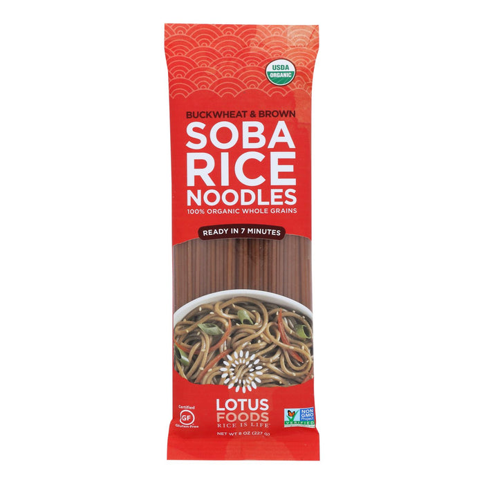 Lotus Foods - Ndls Organic Bkwt/bn Rc Soba - Case Of 8-8 Oz.