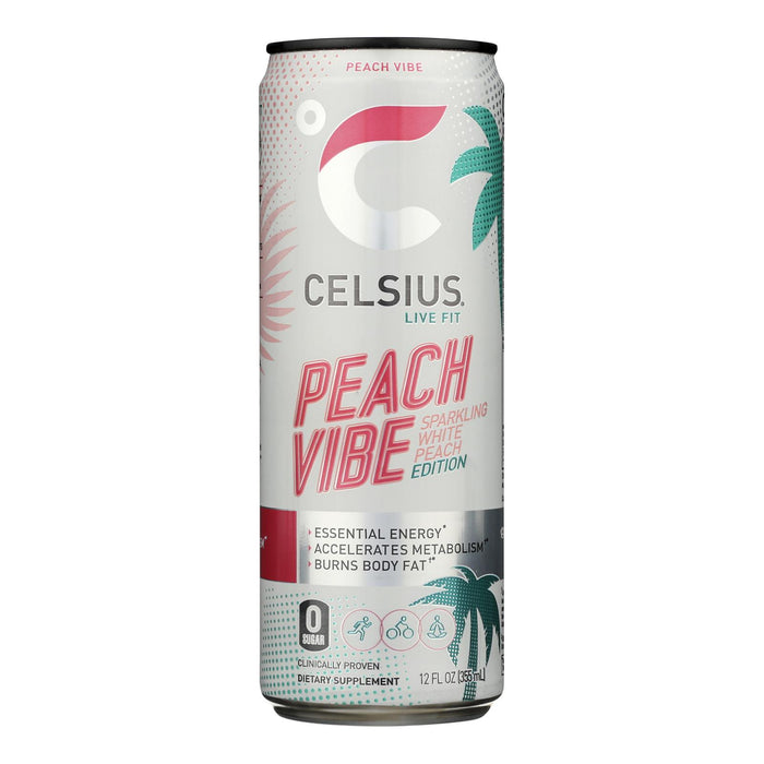 Celsius - Drink Sparkling Peach Vibe - Case Of 12-12  Fz