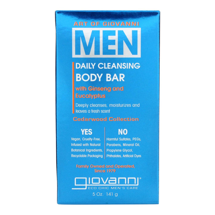 Giovanni Hair Care Products - Clns Body Bar Men Cdrwd - 1 Each-5  Oz