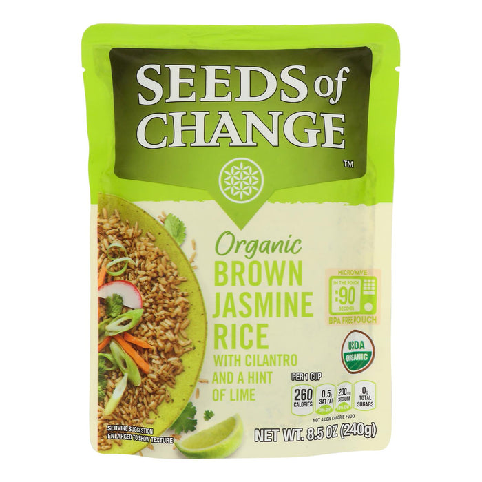 Seeds Of Change - Rice Brn Jas Cil Lime - Case Of 12- 8.5 Oz