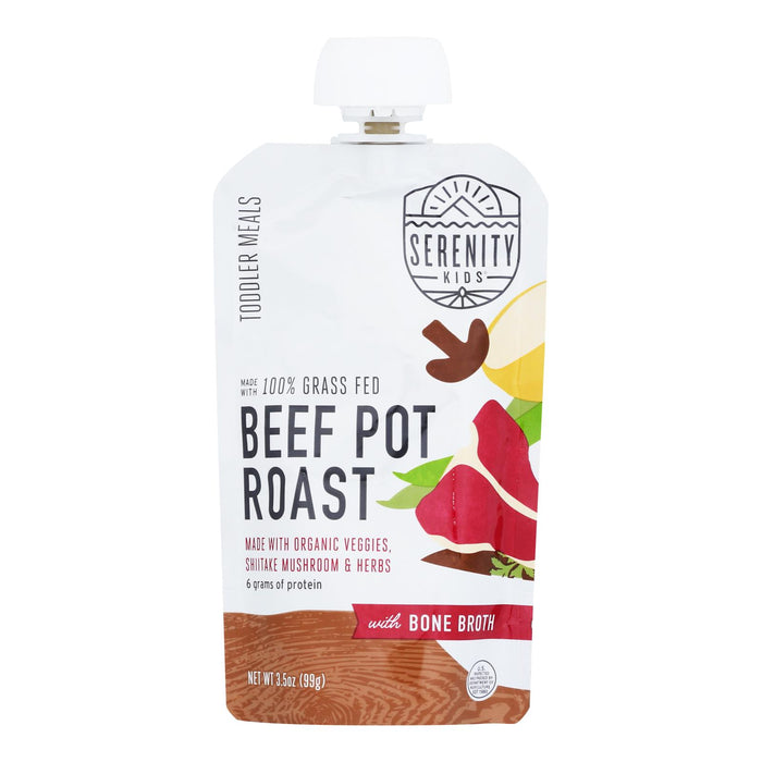 Serenity Kids - Peach Beef Pot Rst Bne Brth - Case Of 6-3.5  Oz