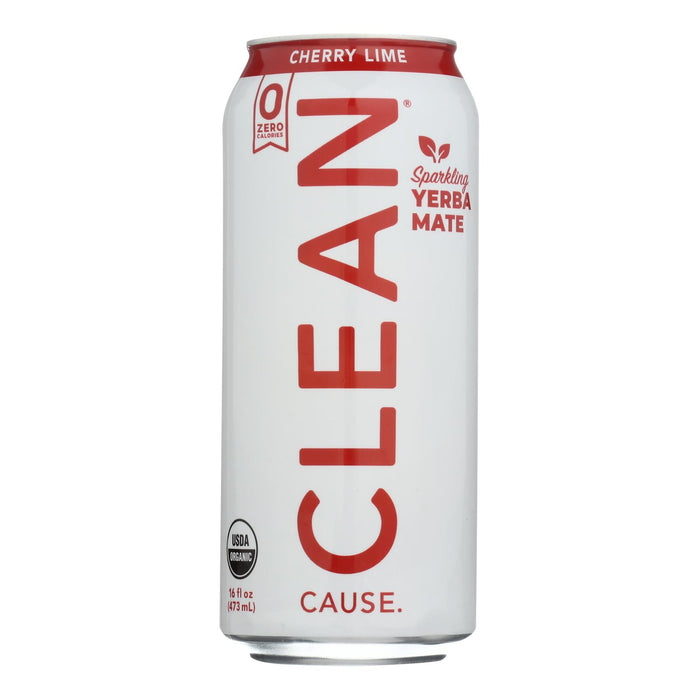 Clean Cause - Yrba Sparkling Cherry Lime - Case Of 12-16  Fz
