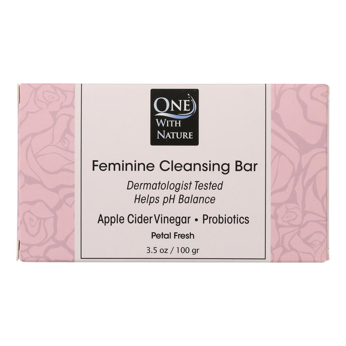 One With Nature - Soap Feminine Petal Fresh - Case Of 3-3.5  Oz