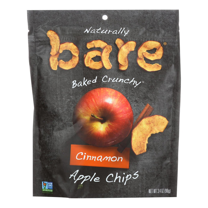 Bare Fruit Apple Chips -Cinnamon - Case Of 12 - 3.4 Oz