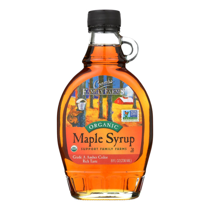 Coombs Family Farms -Organic Maple Syrup Grade A Dark Amber - Case Of 12 - 8 Fl Oz