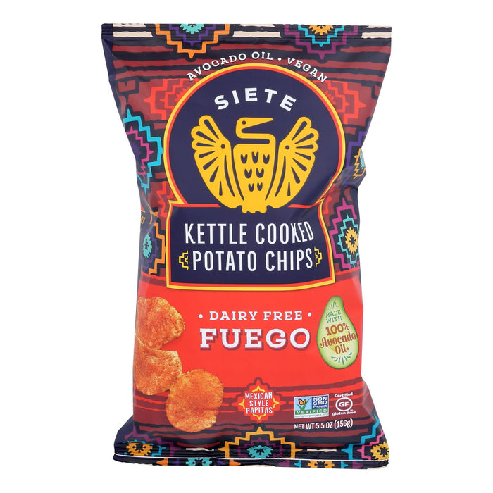 Siete - Kettle Chip Fuego - Case Of 6-5.5 Oz.