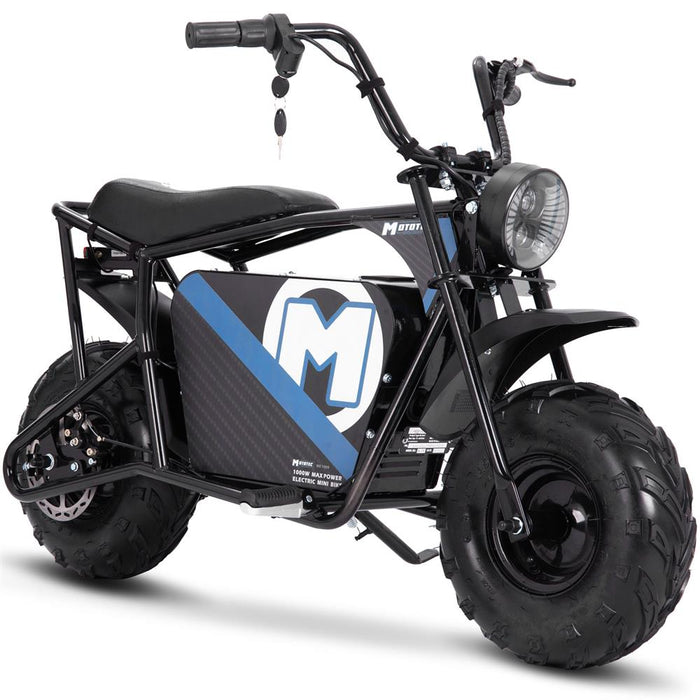 Mototec 48v 1000w Electric Mini Bike Black.