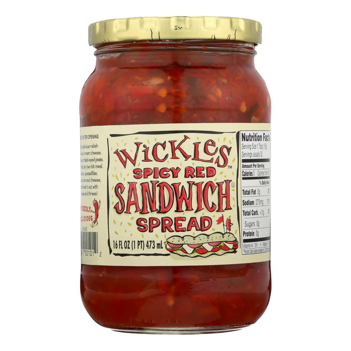 Wickle's Spicy Red Sandwich Spread  - Case Of 6 - 16 Fz.
