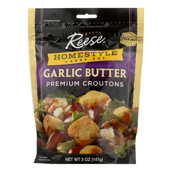 Reese Croutons Homestyle Garlic Butter - Case Of 12 -5 Oz.