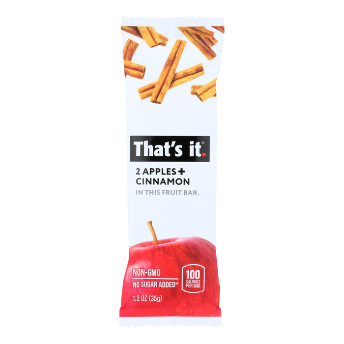 That's It Fruit Bar Zesty -Apple Cinnamon - Case Of 12 - 1.2 Oz.