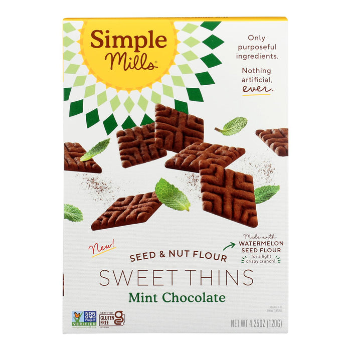 Simple Mills - Sweet Thins Chocolate Mint - Case Of 6-4.25 Oz.