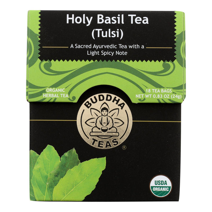 Buddha Teas - Tea Organic Holy Basil - Case Of 6 - 18 Bag.