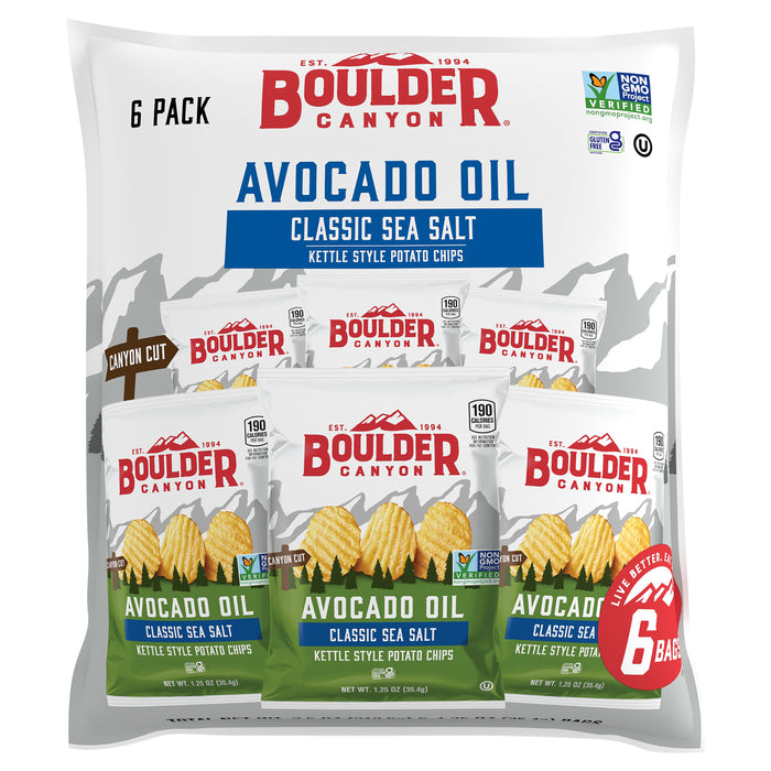 Boulder Canyon Natural Foods - Chips Classic Sea Salt Avacado Oil - Case Of 8 - 6 - 1.25 oz