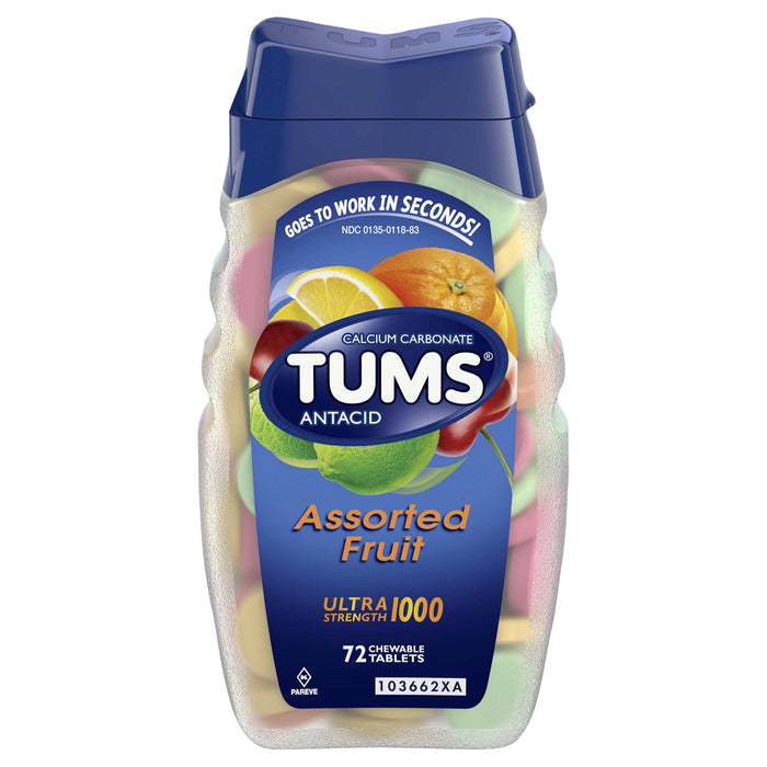 Tums - Antacid Ultra Asst Fruit - 1 Each-72 Ct .