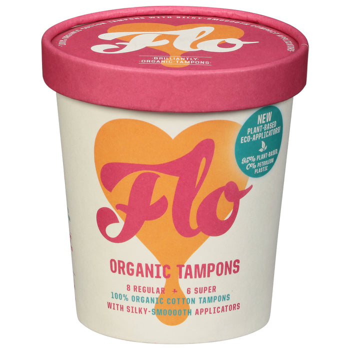 Flo - Tampons Organic Eco-applctr - Case Of 12-14 Ct.