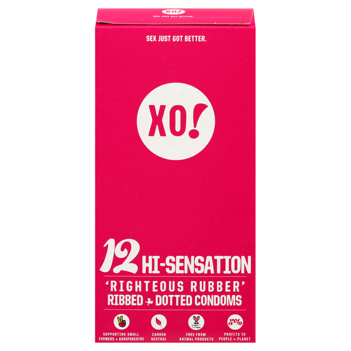 Xo! - Condoms Rbbr Hi-sensation - Case Of 8-12 Ct.