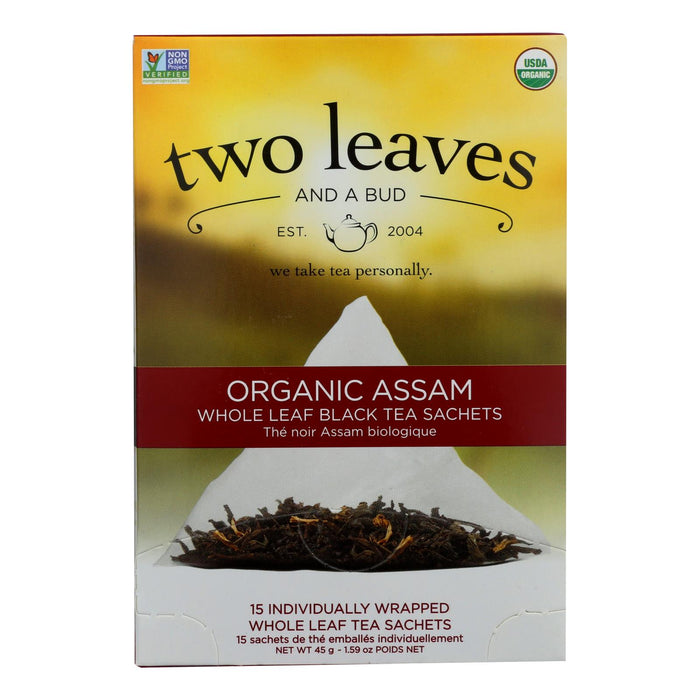 Two Leaves And A Bud Black Tea - Organic Assam - Case Of 6 - 15 Bags.