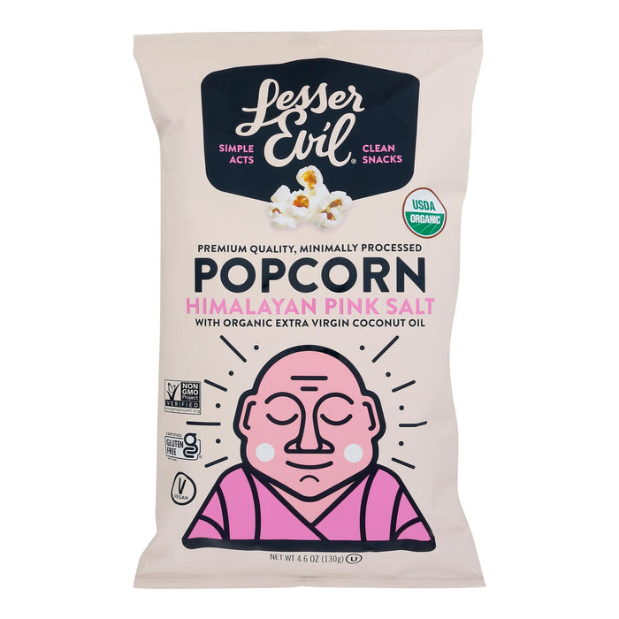 Lesser Evil - Popcorn Himlyn Pink Salt - Case Of 12-4.6  Oz