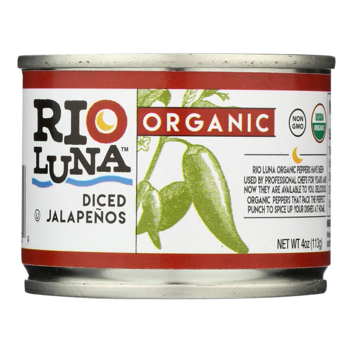 Rio Luna Organic Diced Jalapenos - Case Of 12 -4 Oz