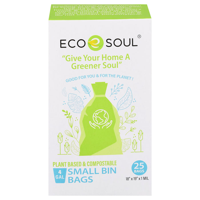 Ecosoul Home - Trsh Bags 4 Gl Cmpstble - Case Of 12-25  Ct