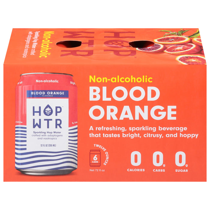 Hop Water - Hop Water Spk Bld Orng 6pk - Case Of 4-6/12  Fz