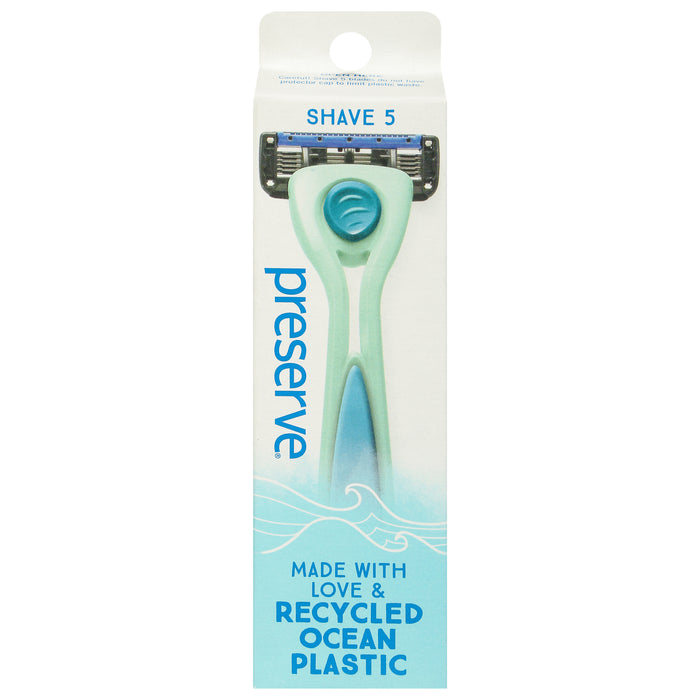 Preserve - Razor Popi Shave 5 Green - Case Of 6-1 Ct .