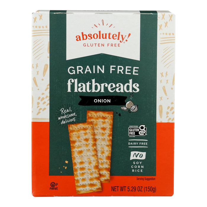 Absolutely Gluten Free - Flatbread - Toasted Onion - Case Of 12 - 5.29 Oz