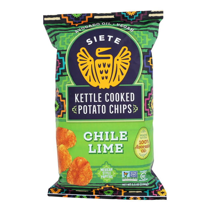 Siete - Kettle Chip Chile Lime - Case Of 6-5.5  Oz