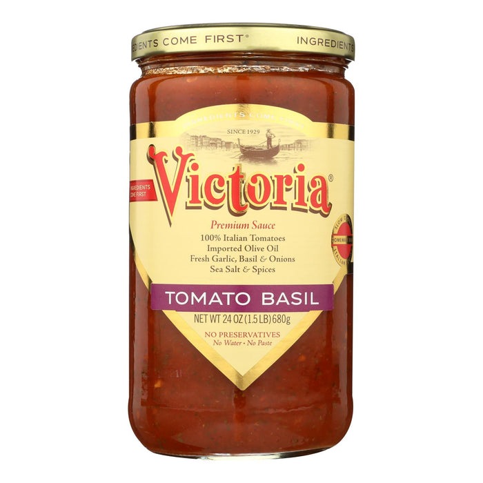 Victoria Tomato Basil Sauce - Case Of 6 -24 Fl Oz.