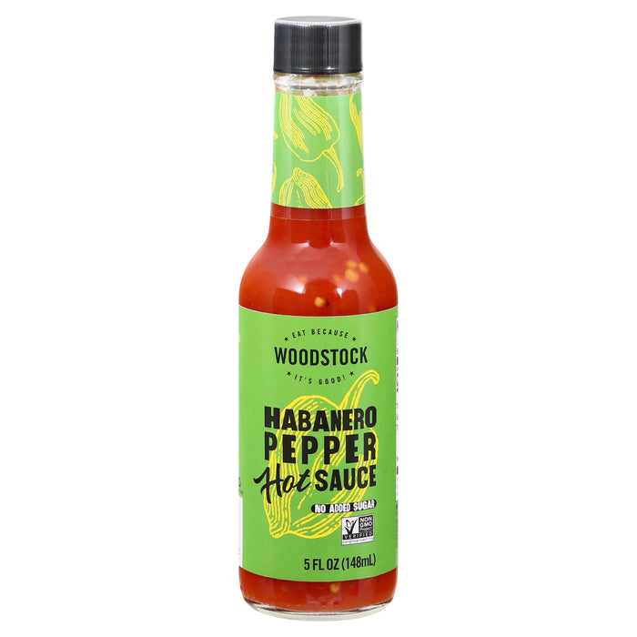 Woodstock - Hot Sauce Habanero Pepper - Case Of 12- 5 Fz