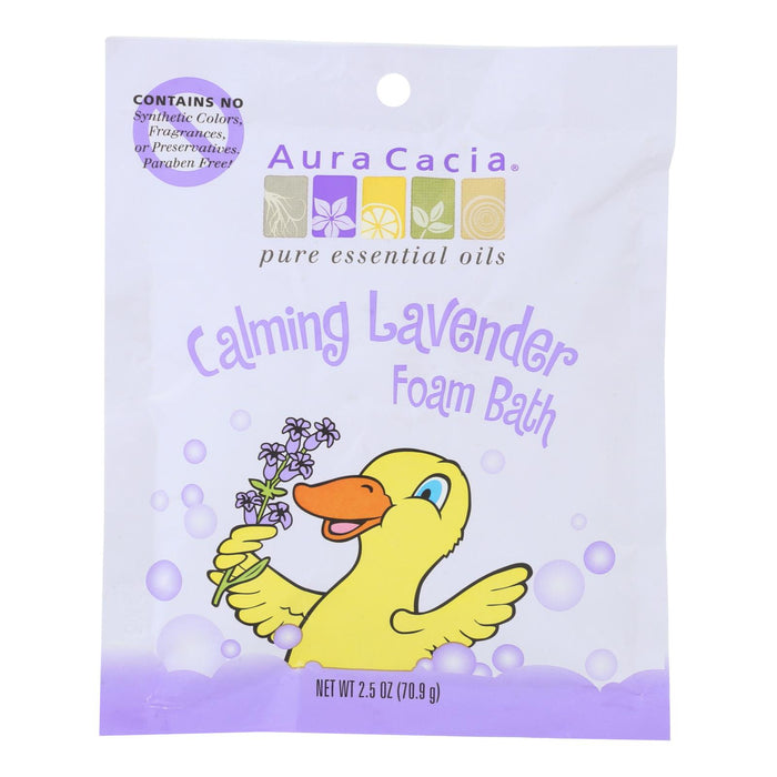 Aura Cacia Calming Foam Bath Lavender Essential Oil - Case Of 6 - 2.5 Oz.