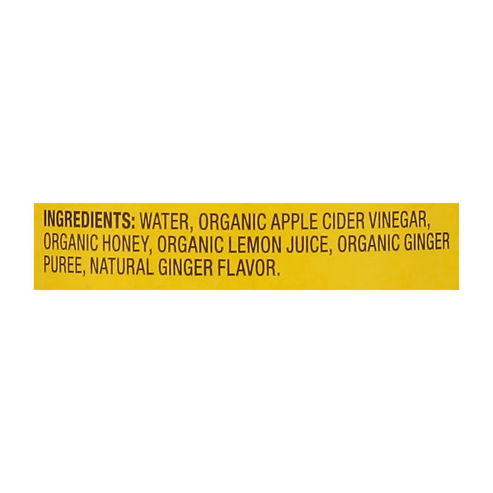 Bragg -Apple Cider Vinegar Ginger Lemon Honey Refresh - Case Of 12-16 Fz