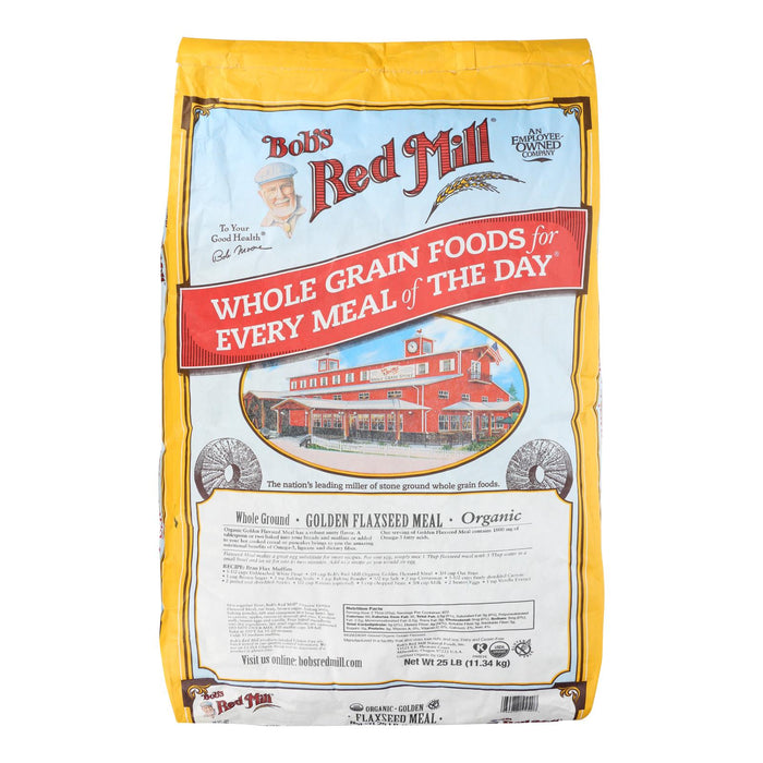 Bob's Red Mill 100% Organic Flaxseed -Golden Meal - 25 Lb.