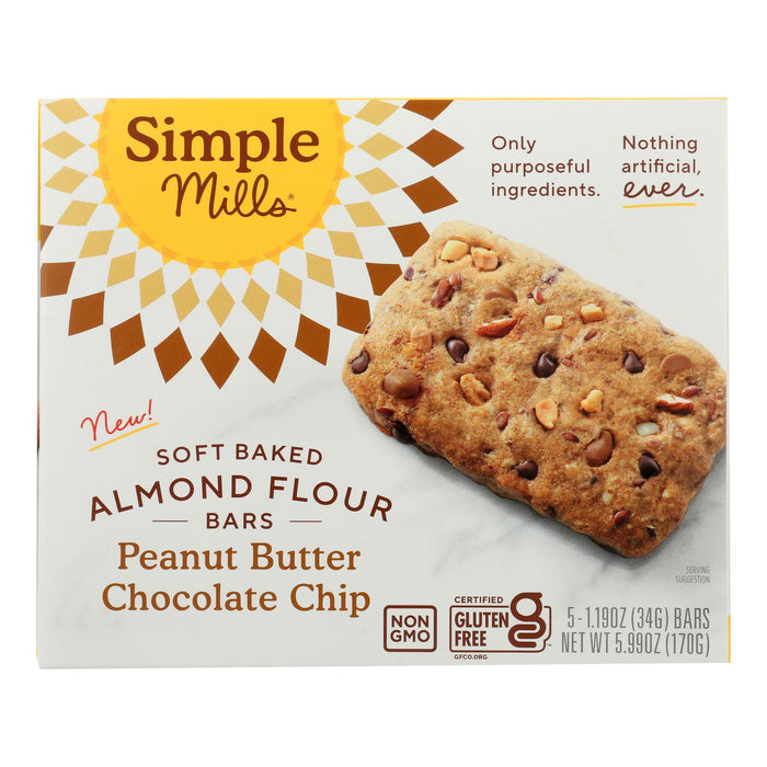 Simple Mills - Bar Sft Baked Peanut Butter Chocolate Chip - Case Of 6-5.99  Oz