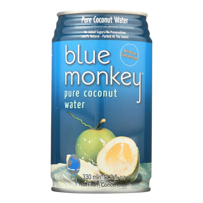 Blue Monkey Coconut Water -Natural - Case Of 24 - 11.2 Oz.