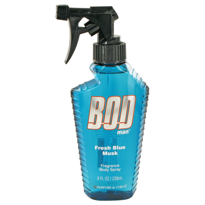 Bod Man Fresh Blue Musk by Parfums De Coeur Body Spray 8 oz for Men.