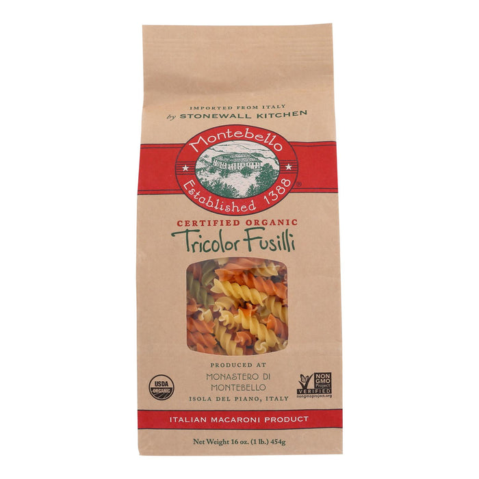 Montebello - Pasta Tricolor Fusill - Case Of 12-16Oz