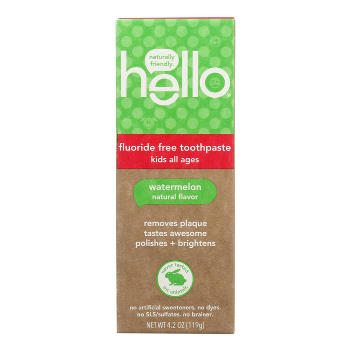 Hello Products Llc -Tpst Natural Wtrmln Flrd Free - Case Of 6-4.2 Oz