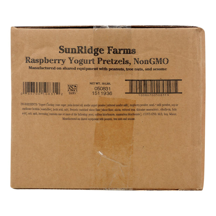 Sunridge Farms All Natural Raspberry Yogurt Pretzels -Single Bulk Item - 10lb