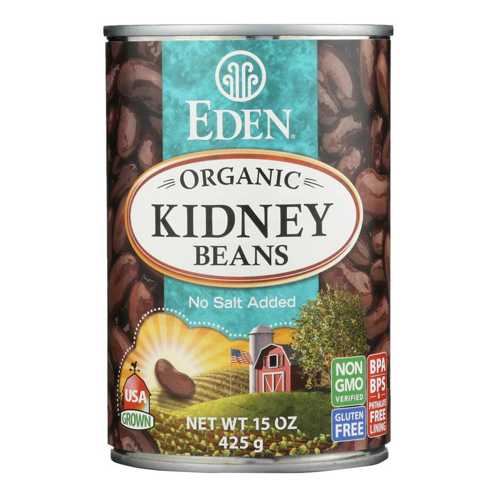 Eden Foods Organic Kidney Beans -Case Of 12 - 15 Oz.