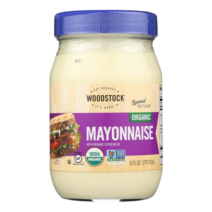 Woodstock Organic Mayonnaise - Pack Of 12 - 16 Oz