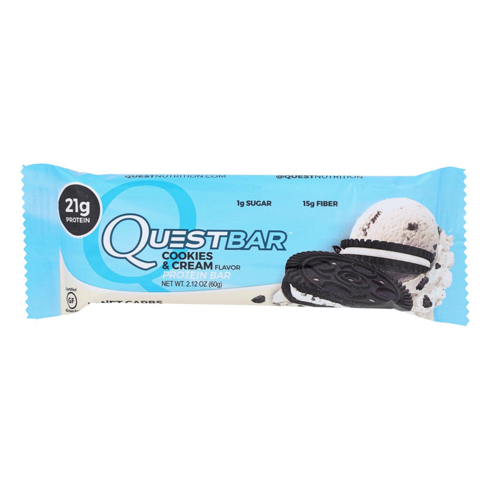 Quest Bar - Cookies And Cream - 2.12 Oz - Case Of 12.