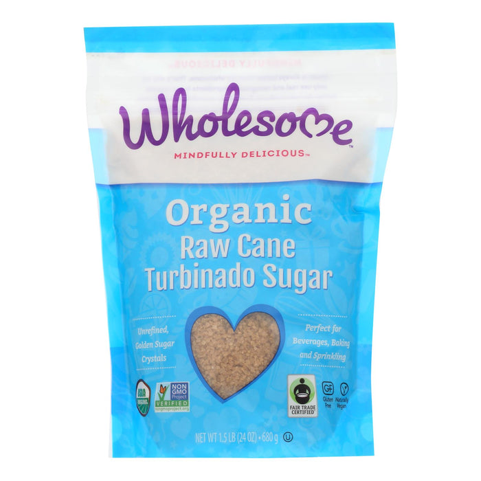 Wholesome Sweeteners Sugar - Organic - Turbinado - Raw Cane - 1.5 Lb - Case Of 12.