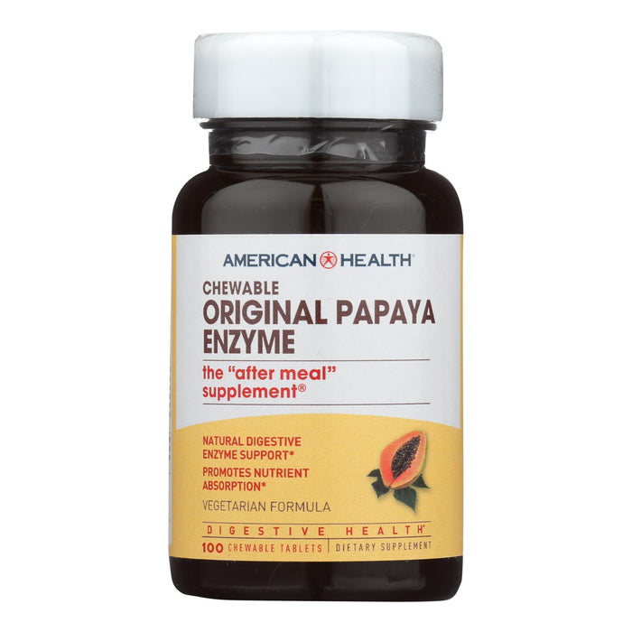 American Health - Original Papaya Enzyme - 100 Tablets.