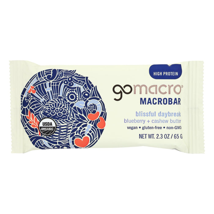 Gomacro Bar - Organic - Bberry - Cashew Butter - Case Of 12 - 2.3 Oz.