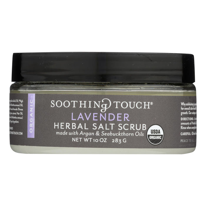 Soothing Touch Scrub - Organic - Salt - Herbal - Lavender - 10 Oz.