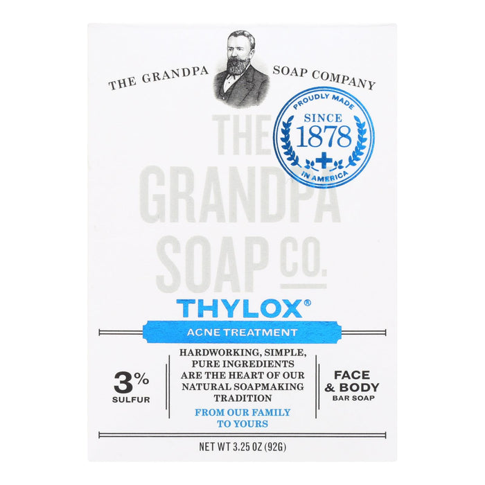 Grandpa's Thylox Acne Treatment Bar Soap With Sulfur - 3.25 Oz.